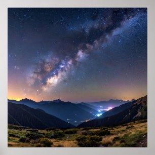 Milky Way Over Egypt Poster