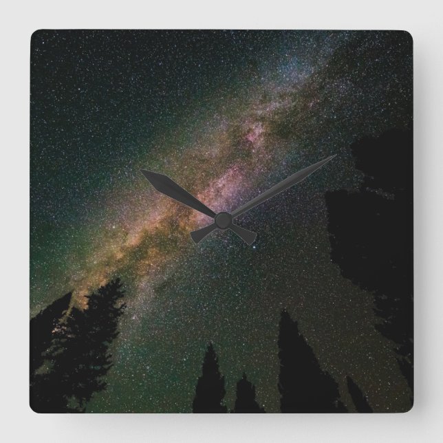 Milky Way Over Lizard Head Pass Square Wall Clock (Front)