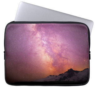 Milky Way Over the Shoulder of Mt. Rainier Laptop Sleeve