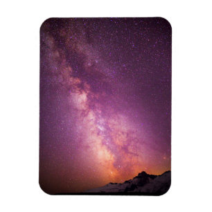 Milky Way Over the Shoulder of Mt. Rainier Magnet