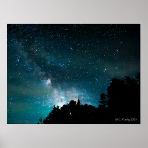 Milky Way rising over Hammond Bay Poster