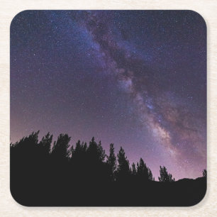Milky Way   Rose Valley, California Square Paper Coaster
