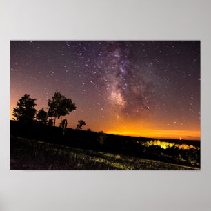 Milky Way seen from Silver Lake, Michigan Poster