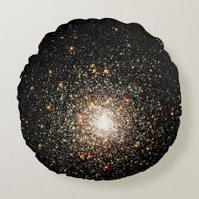 Milky Way Star Cluster Round Cushion (Front)