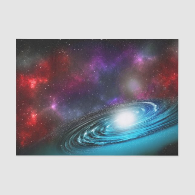 Milky Way Starfield with Multicolored Cosmic Dust Tissue Paper (Front)