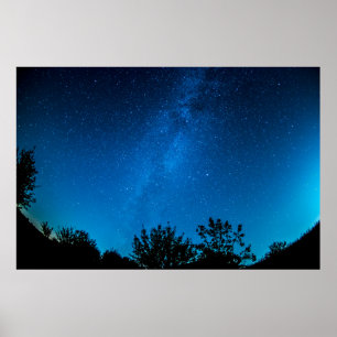 Milky way starry sky sky star poster