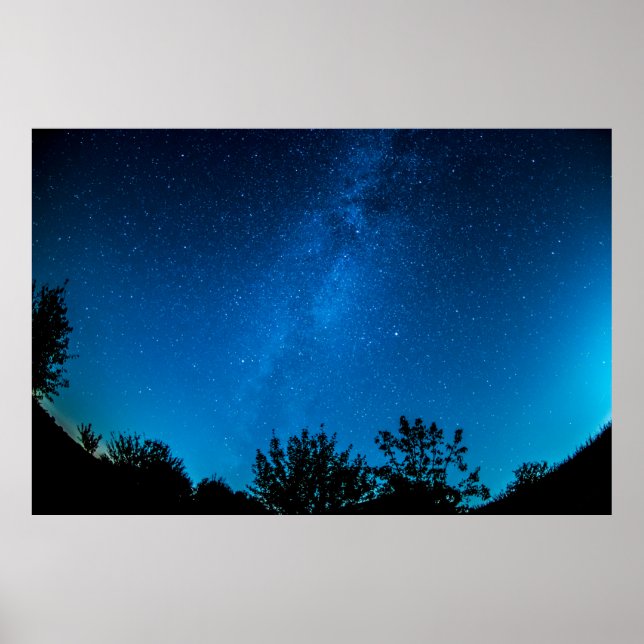Milky way starry sky sky star poster (Front)