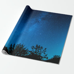 Milky way starry sky sky star wrapping paper