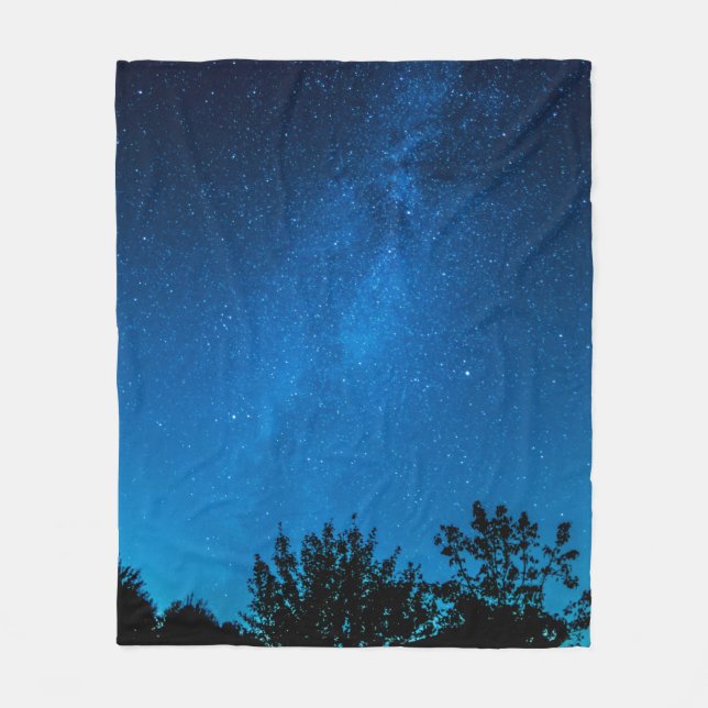 Milky way starry sky star fleece blanket (Front)
