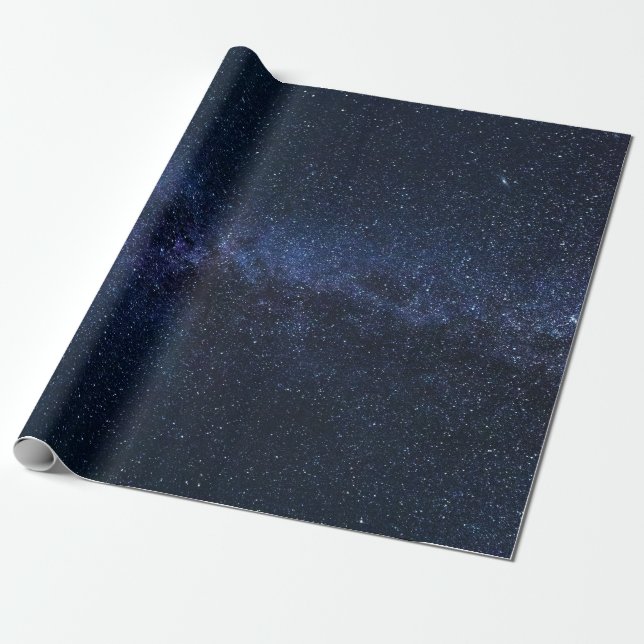 Milky Way Stars Galaxy Wrapping Paper (Unrolled)