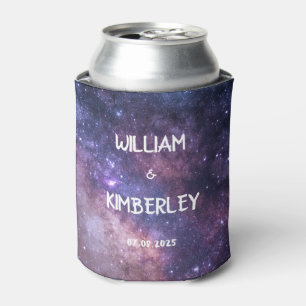 Milky Way Stars Sky Galaxy Elegant Wedding Can Cooler