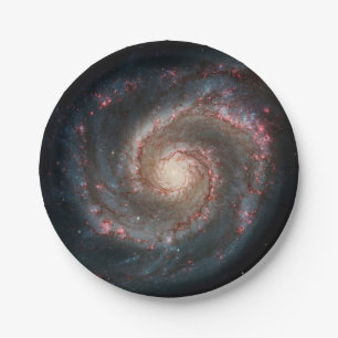 Milky Way Whirlpool Galaxy Paper Plate