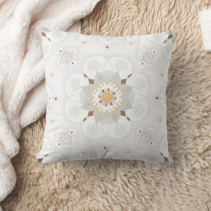 Milky White Coloured Modern Pillow
