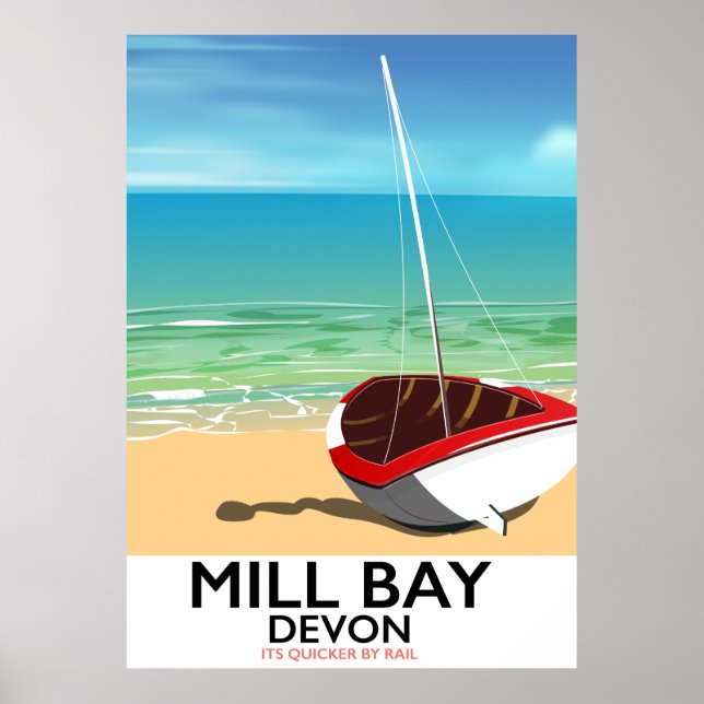 Mill Bay Devon Rail poster (Front)