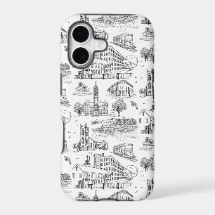 Mill City Toile (Lowell, MA) Black/White