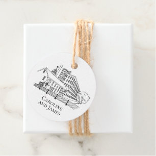 Mill City Toile (Lowell, MA) Black/White Favour Tags