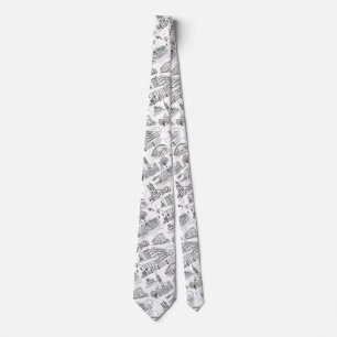 Mill City Toile (Lowell, MA) Black/White Tie