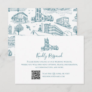 Mill City Toile (Lowell, MA) Blue Response Card