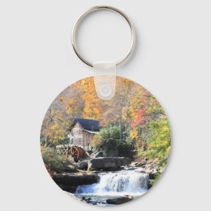 Mill in the woods key ring