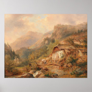 Mill near Steierling, Upper Austria Emil Barbarini Poster