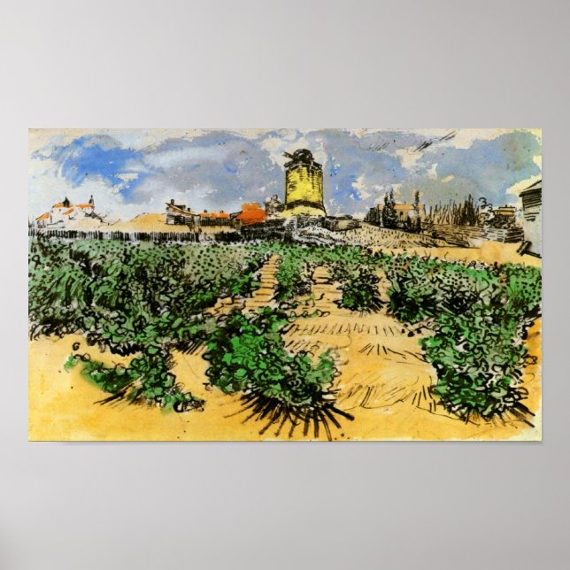 Mill of Alphonse Daudet Van Gogh Fine Art Poster (Front)