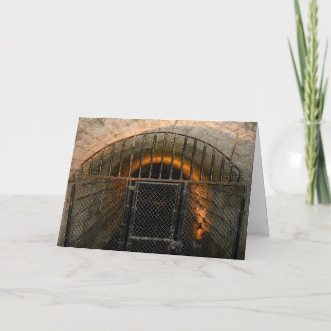 "Mill Ruins Night Tunnel" Hallowe'en Card (Front)