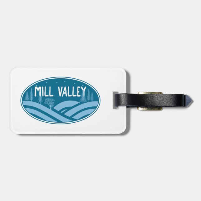 Mill Valley California Outdoors Luggage Tag (Back Horizontal)