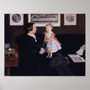 Millais - Mrs James Wyatt Jr And Her Daughter Sara Poster