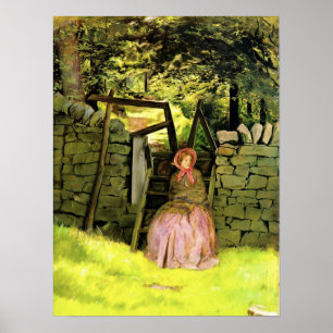 Millais - Waiting 1854 Poster