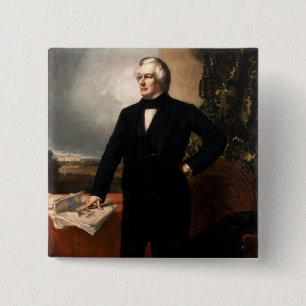 Millard Fillmore 15 Cm Square Badge