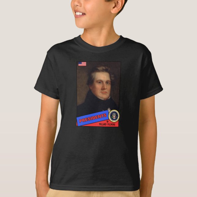 Millard Fillmore Baseball Card T-Shirt (Front)