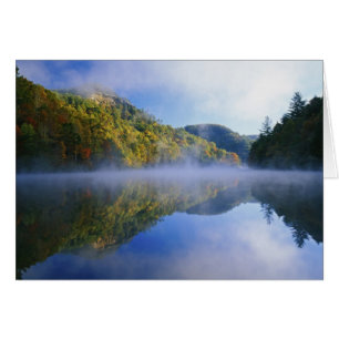 Millcreek Lake and autumn colours at sunrise,