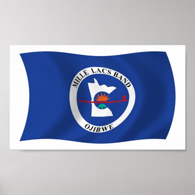 Mille Lacs Band Reservation Flag Poster Print (Front)