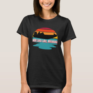 Mille Lacs Lake Minnesota Bass Boat Sport Fishing T-Shirt