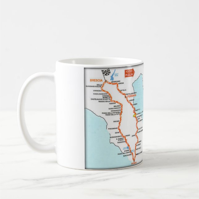 MILLE MIGLIA MAP - MUG (Left)