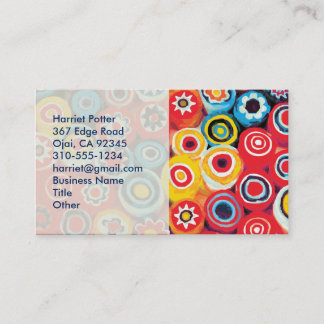 Millefiori Fine Abstract Floral Business Card