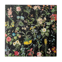 Millefleur Ceramic Photo Tile