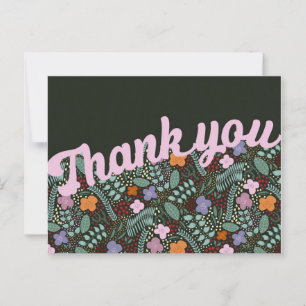 Millefleur Stylised Flowers Warm Tones Postcard