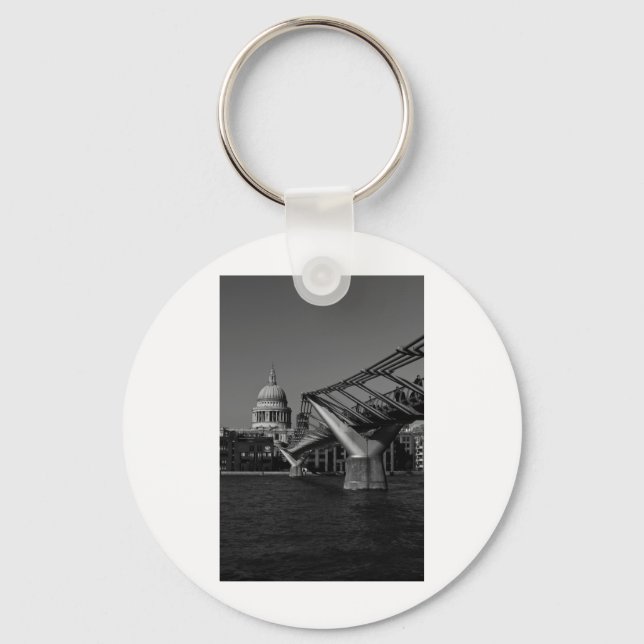 Millenium Bridge and St Pauls Cathedral Key Ring (Front)
