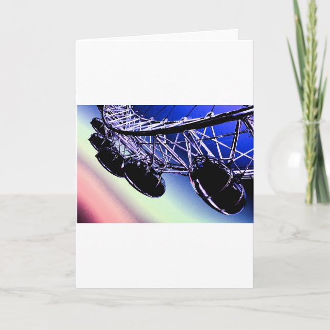 millenium wheel  London digital art Card (Front)