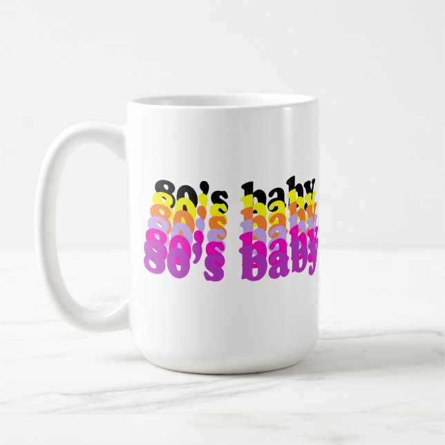 Millennial 80s birthday born eighties GEN X 1980s  Coffee Mug (Left)