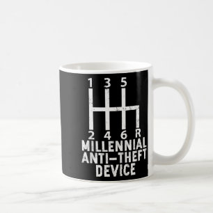 Millennial Anti Theft Device _ Funny Stick Shift  Coffee Mug