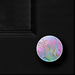 Millennial Marble Playful Rainbow Pastel Ombre Ceramic Knob