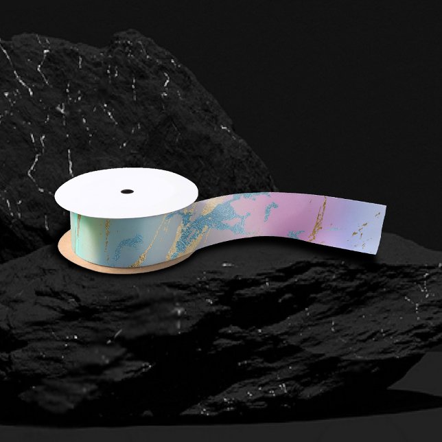 Millennial Marble | Playful Rainbow Pastel Ombre Satin Ribbon (Creator Uploaded)