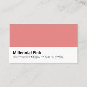 Millennial Pink "Modern Elegance Colour Business Card