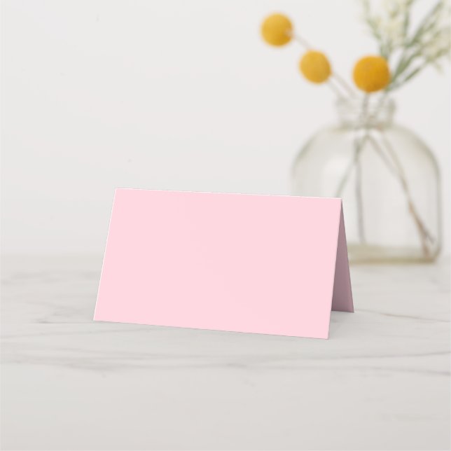 Millennial Pink Solid Colour Place Card (Front)