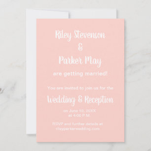 Millennial Pink Wedding Invitations