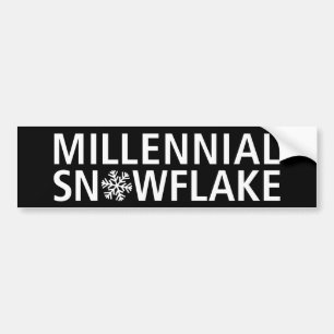 Millennial Snowflake Bumper Sticker