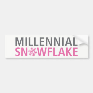 Millennial Snowflake Bumper Sticker