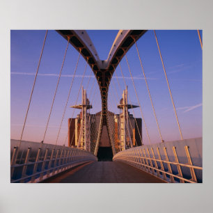 Millennium Bridge, Lowry Center, Salford Poster